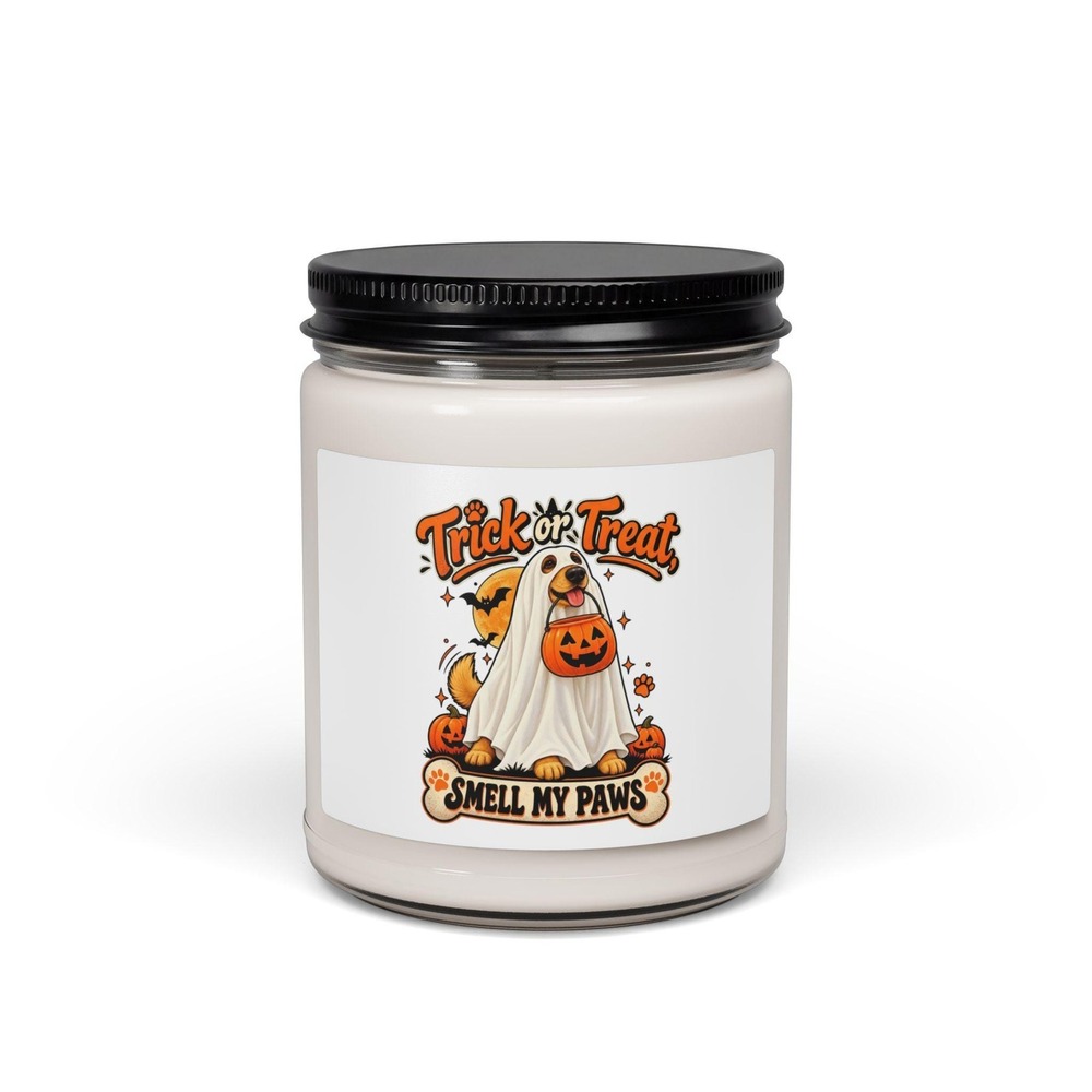 Golden Retriever Ghost Trick Or Treat Seasonal Scents Halloween 9oz Soy Candle